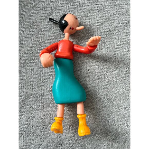 Vintage Olive Oyl Plastic Figure Toy Jointed Popeye the Sailor Cartoon - Picture 9 of 11